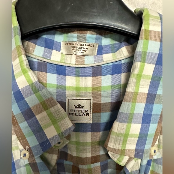 Peter Millar XXL men’s long sleeve button up bright multicolor‎ cotton shirt - Picture 1 of 7